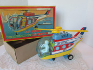 Vintage Daiya Japan Tin Sky Patrol Helicopter Battery Operated Boxed Works