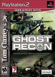 PLAYSTATION 2 VIDEO GAME---TOM CLANCY'S GHOST RECON -- CASE, MANUAL & DISC- USED