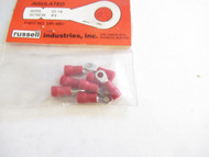 SOLDERLESS TERMINALS RING TONGUE- INSULATED 22-18 #4 SCREW (8) - NEW - H25