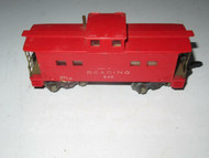 AMERICAN FLYER S GAUGE - POST-WAR 630 LIGHTED READING CABOOSE- NEEDS WIRING- S18