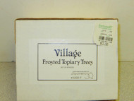 DEPT 56 -5202-7 VILLAGE FROSTED TOPIARY TREES (SET OF 8) - - NEW-- L126