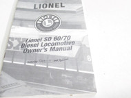 LIONEL PART - INSTRUCTION BOOKLET FOR SD60/70 DIESELS EXC. - M53