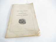 LIONEL POST-WAR- LIONEL 1946 INSTRUCTION BOOKLET NO COVERS- GOOD- M20