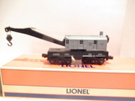 LIONEL 19834 - #2460 GREY LIONEL LINES 6 WHEEL CRANE CAR- 0/027- LN - BXD- B20