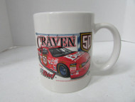 NASCAR RACING RICKY CRAVEN #50 BUDWEISER BUD RACING COFFEE MUG 1998 L182