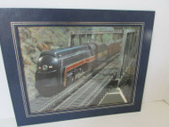 NORFOLD & WESTERN RAILROAD PAPER PRINT MATTED FRAME 13" X 11"