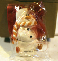 CHRISTMAS ORNAMENTS WHOLESALE- SNOWMAN- 13346- 'NATHAN'- (6) - NEW -W74