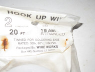 HOOK UP WIRE - RED/BLACK 2 CONDUCTOR 20 FEET 18 AWG STRANDED - NEW - H23