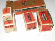 LIONEL PART ORIGINAL FIVE EMPTY BOXES- FAIR/POOR- SEE PICS- M59