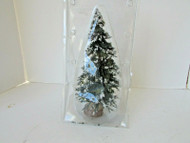 LEMAX SNOW COVERED PINE TREE 9" WOOD BASE LotD