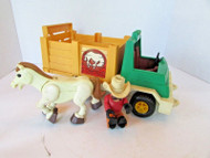 1979 FISHER PRICE #330 HUSKY HELPERS RODEO TRUCK 10.25"L HORSE & COWBOY L17