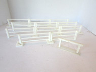 VTG 1971 BRITAINS LTD 11 WHITE FENCE CONNECTING SECTIONS + WHITE HURDLE ENG H48