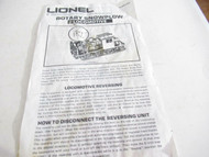 LIONEL ROTARY SNOW PLOW INSTRUCTIONS- FAIR - M7