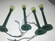 POST-WAR GREEN LAMP-POSTS W/WIRES - 4 PIECES WORK FINE- O/027 - M39
