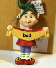 CHRISTMAS ORNAMENTS WHOLESALE- RUSS BERRIE- #13787 - 'DAD'- (6) - NEW -W74
