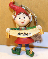 CHRISTMAS ORNAMENTS WHOLESALE- RUSS BERRIE- #13806 'AMBER'- (6) - NEW -W74