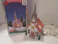 VTG DICKENSVILLE LIGHTED BUILDING STEEPLE CHURCH 1989 9.5"H X 5"W BOXED