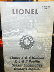- LIONEL OWNERS MANUAL- 4-6-4 HUDSON & 4-6-2 PACIFIC STEAM LOCOMOTIVE- M33