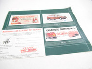 CLASSIC TOY TRAINS- SHEET OF REPRODUCTION BILLBOARDS- GOOD- 0/027 - H8