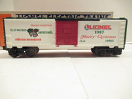 LIONEL CHRISTMAS 19903 - 1987 CHRISTMAS BOXCAR - BOXED- LN - 0/027- HB1S