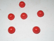 LIONEL PART - RED REPLACEMENT TRANSFORMER CAPS - 6 PIECES NEW- M3