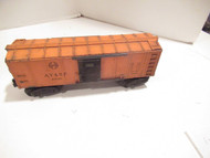 LIONEL POST-WAR- 3464 AT & SF BOXCAR- RUSTED -027 - GOOD FOR PARTS-- W16