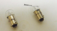 LIONEL REPLACEMENT BULB - #2445- 24 VOLT SMALL HEAD BAYONET - (2) - NEW- H47