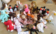 LOT OF 24 HARD TO FIND TY BEANIE BABIES - EXC - LOT B36