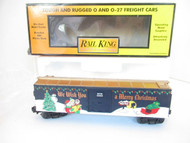 MTH TRAINS - RAILKING 30-7454 - 2000 CHRISTMAS BOXCAR- 0/027- LN- HB1