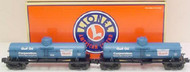 THE LIONEL VAULT- 26981- GULF DIE-CAST SEMI-SCALE TANK CAR SET OF 2- NEW -H1