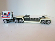 VTG 1980'S BUDDY L PRESSED METAL NASA CAB & LOW-BOY TRAILER 10.5" JAPAN H8