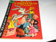 VINTAGE COMIC DELL 1957 BUGS BUNNY'S CHRISTMAS FUNNIES GIANT COMIC- GOOD- M47