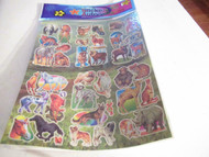 TOY SPECIAL- ANIMALS- ZOO/WILD - STICK SHEET- NEW CLOSEOUT- SH