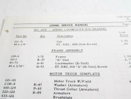 LIONEL POSTWAR- ONE PAGE SERVICE MANUAL PAGE FOR 221P / 1066 LOCOS - 1964 - B8
