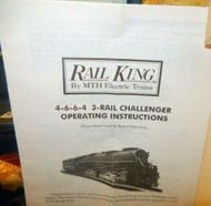 MTH TRAINS INSTRUCTION BOOKLET -RAILKING 4-6-6-4 3 RAIL CHALLENGER- - M33