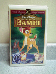 BAMBI 55TH ANNIVERSARY- DISNEY- USED VHS TAPE- GOOD CONDITION- L40