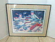 ANGELA TROTTA THOMAS FRAMED PRINT LOST IN SPACE LIONEL TRAINS LTD ED SIGNED