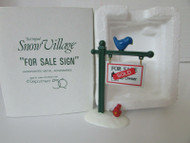 DEPT 56 51667 FOR SALE SIGN METAL ACCESSORY SNOW VILLAGE FOR SALE BY OWNER L126