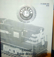 - LIONEL OWNERS MANUAL-TRAIN MASTER LOCOMOTIVE SET - M33