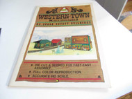 HO VINTAGE AHM MINISTRUCTURES- WESTERN TOWN(A) CARDBOARD CUTOUTS- NEW-S31UU