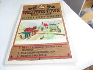 HO VINTAGE AHM MINISTRUCTURES- WESTERN TOWN(B) CARDBOARD CUTOUTS- NEW-S31UU