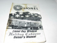 LIONEL - HOLIDAY BAY WINDOW CABOOSE WITH SOUND BOOKLET- FAIR - W46Z