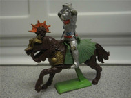 BRITAINS LTD. FIGURES- MOUNTED KNIGHT ON BROWN HORSE- EXC.- L214