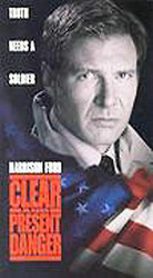 CLEAR AND PRESENT DANGER HARRISON FORD NEW SEALED VHS TAPE L42D