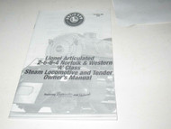 LIONEL - ARTICULATED 2-6-6-4 N & W 'A' CLASS STEAM OWNER'S MANUAL - EXC. M58
