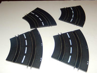 ARTIN 1/43RD SLOT CAR ACCESSORY-- FOUR CURVE TRACK SECTIONS - GOOD- W44D