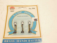 HO VINTAGE MODEL POWER #594 LAMPOSTS (3 pack) W/BRASS PARTS - NEW- S31WW
