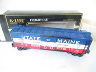 VINTAGE K-LINE TRAINS - K-900131C KCC STATE OF MAINE CLASSIC BOXCAR- 0/027- A-SH
