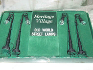 DEPT. 56- HERITAGE VILLAGE - OLD WORLD STREET LAMPS- GOOD FOR PARTS-S31QQ
