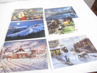 RAILROAD PICS - 6 CARD-STOCK PICTURES - NEW- M20